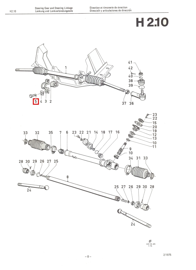 Mk2 Escort Steering Rack Bolts Factory Drawing #1