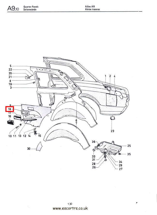 Mk1 Escort Rear Ash Tray Retaining Plate Factory Drawing #1