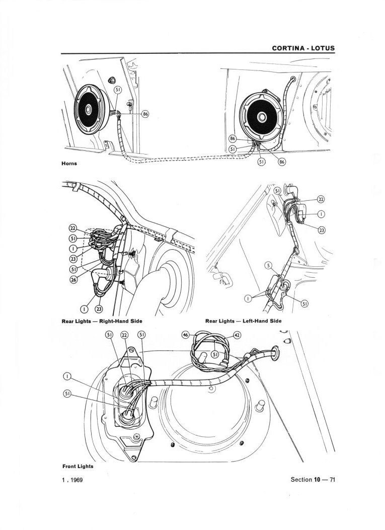 Full A3 Fold Out Wiring Diagrams Mk2 Lotus Cortina Free Uk