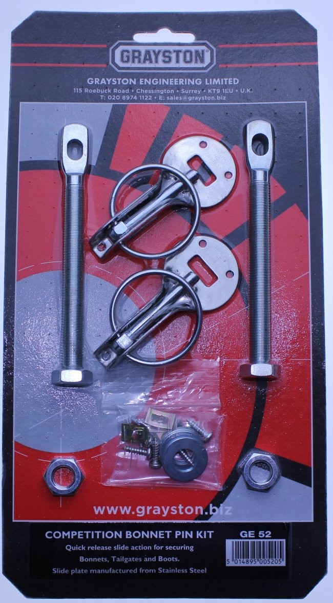 Mk1 Escort Rally Competition Quick Release Bonnet Pin Kit 