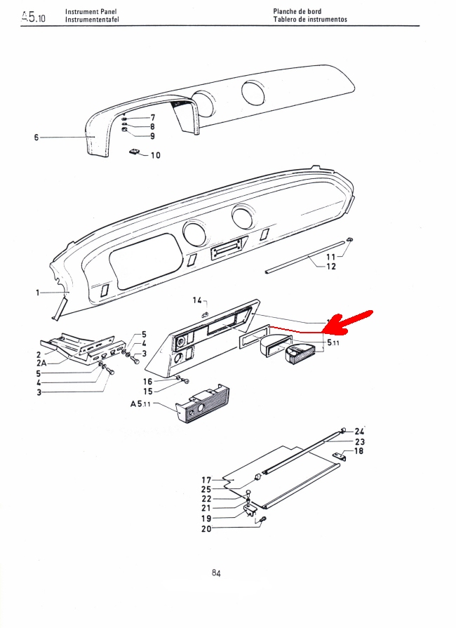 Mk1 Escort Front Ash Tray Retaining Plate Factory Drawing #1