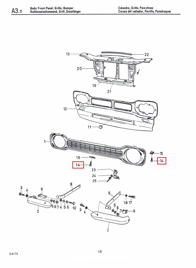 Mk1 Escort Grille Screws Stainless Steel