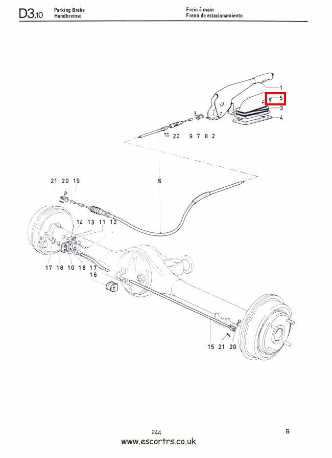 Mk1 Escort Handbrake Cover Screws (Stainless) Factory Drawing #1