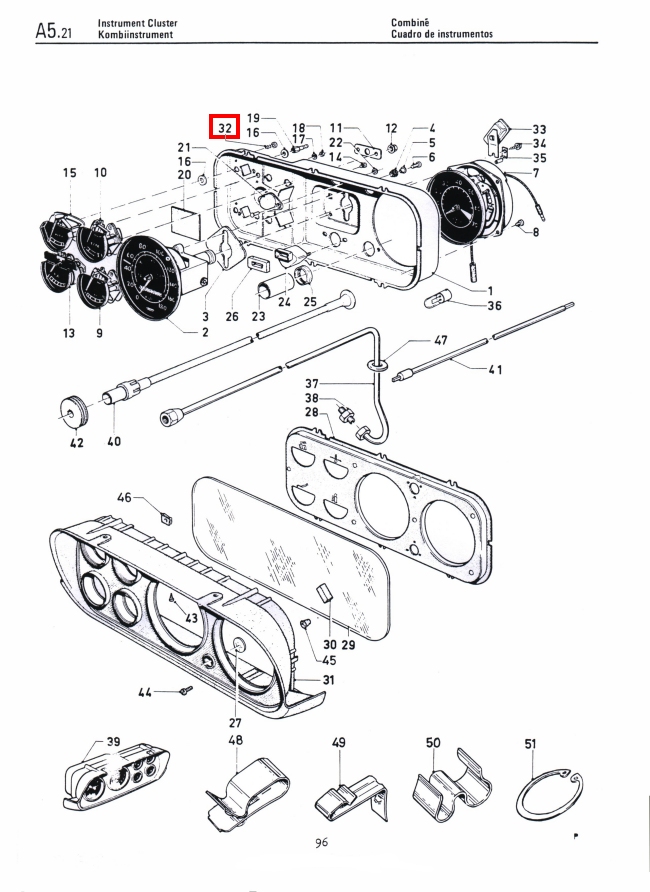 Mk1 Escort Instrument Cluster Cowling Screws Factory Drawing #1