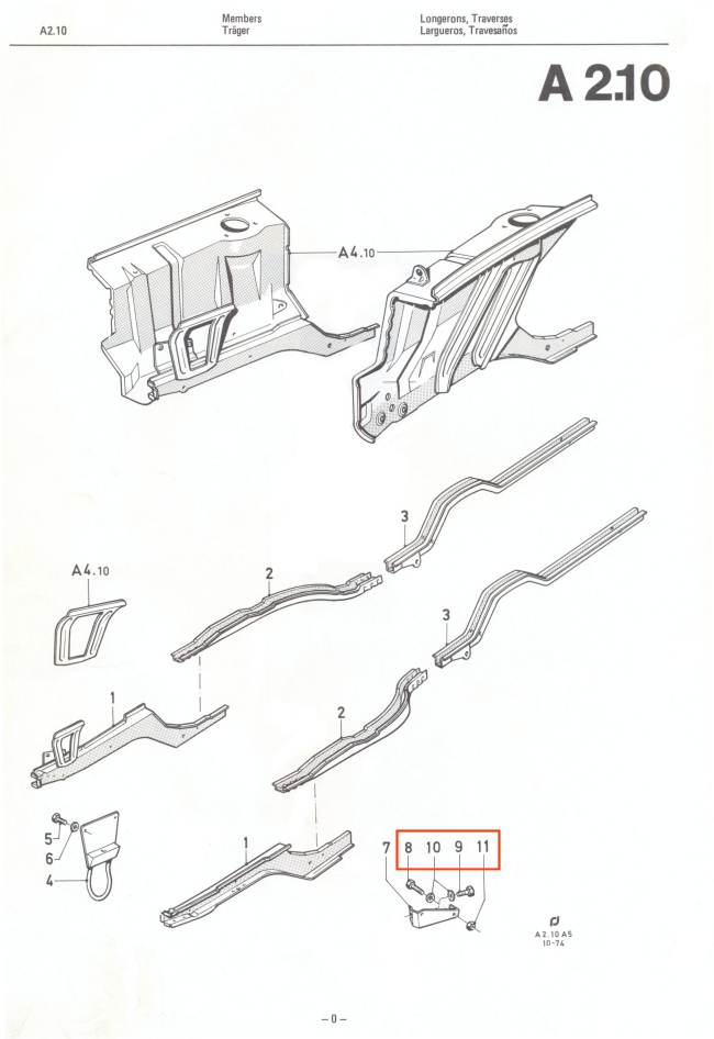Mk2 Escort Anti Roll Bar Bracket Bolt Set (All Stainless Steel) Factory Drawing #1