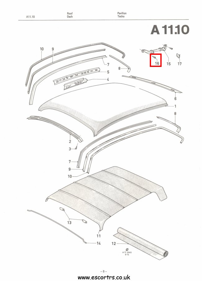 Mk2 Escort Courtesy Handle Screws Factory Drawing #1