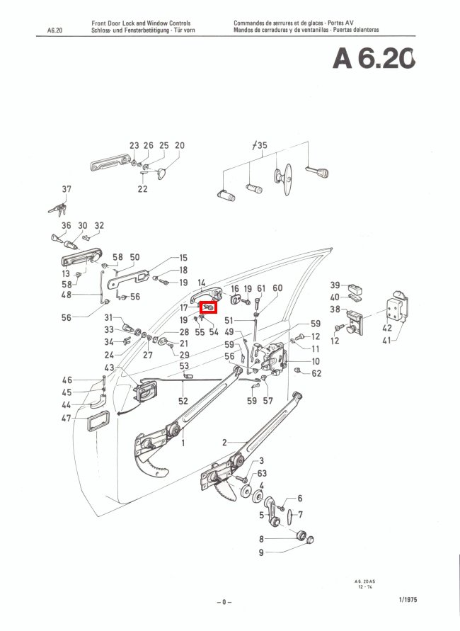 Mk2 External Door Handle Screws (Stainless) Factory Drawing #1