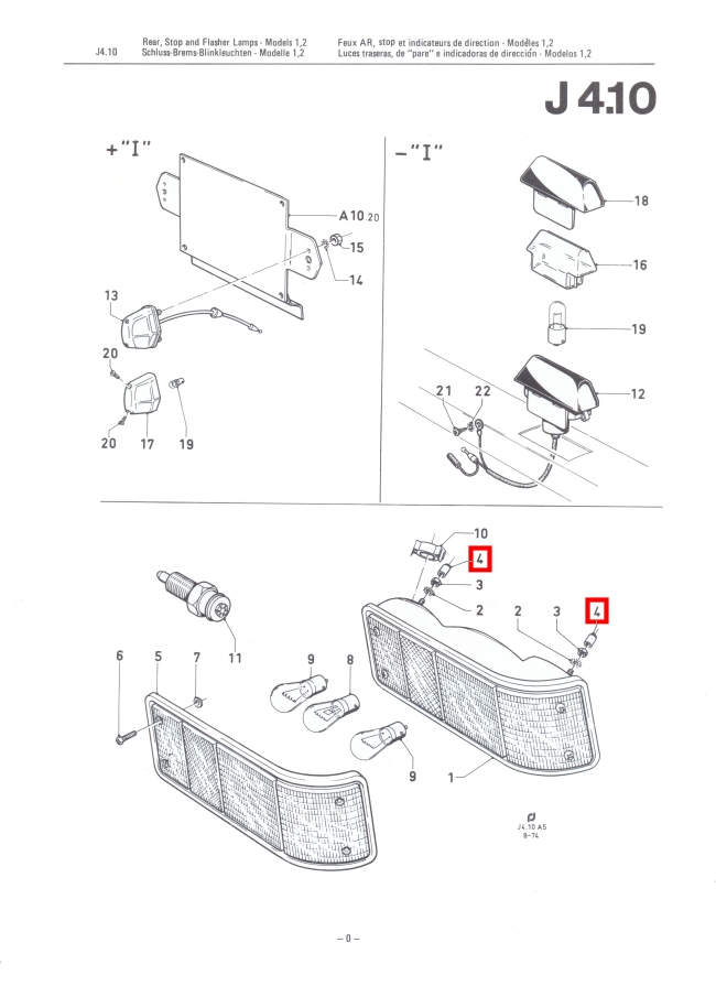 Mk2 Escort Rear Light Fixing Caps Factory Drawing #1