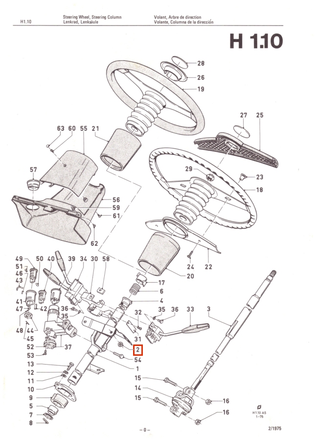 Mk2 Escort Steering Column Bracket Nuts Factory Drawing #1