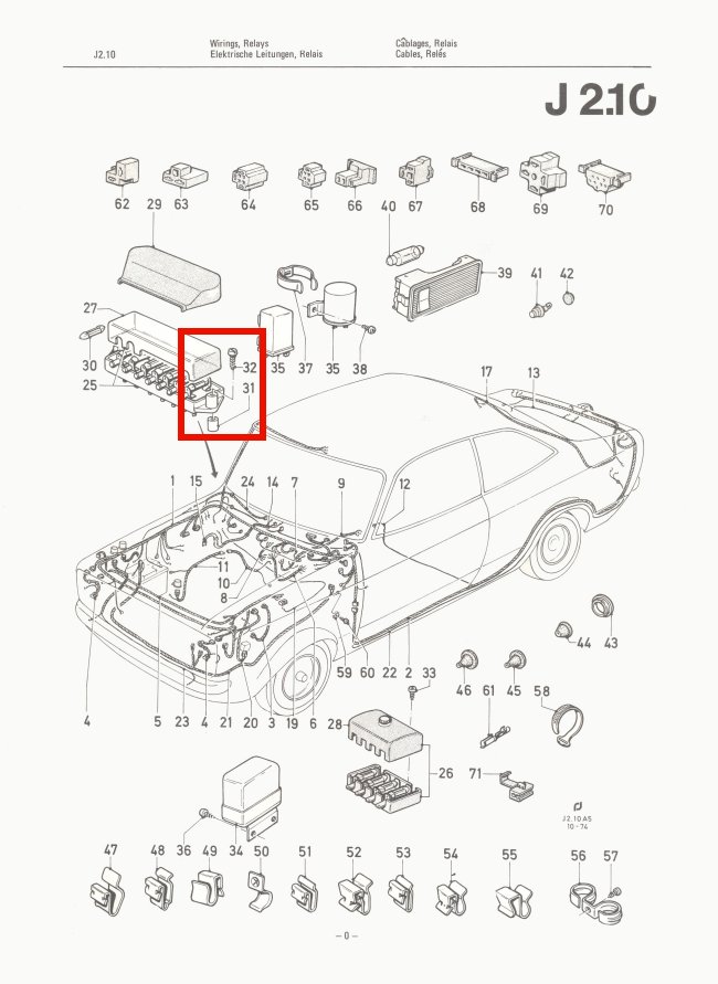 Mk2 Escort Fuse Box Spacers & Screws Factory Drawing #1 