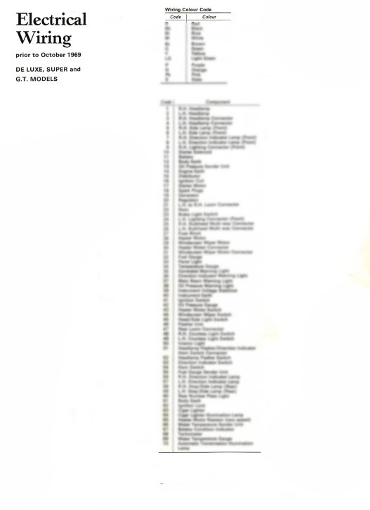 Wiring Diagrams For MK1 Escort GT Models Pre October 1969