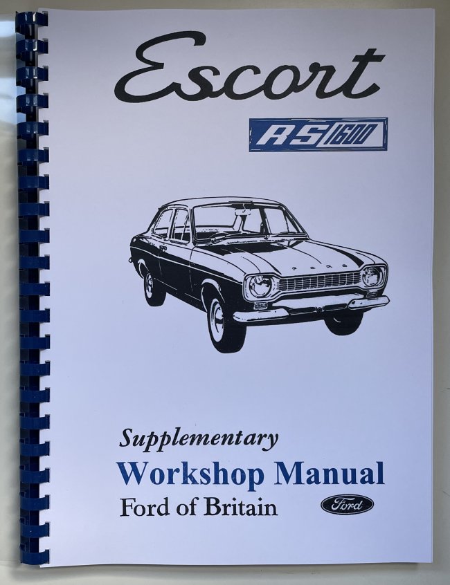 Mk1 Escort RS 1600 Supplementary Workshop Manual £22.50