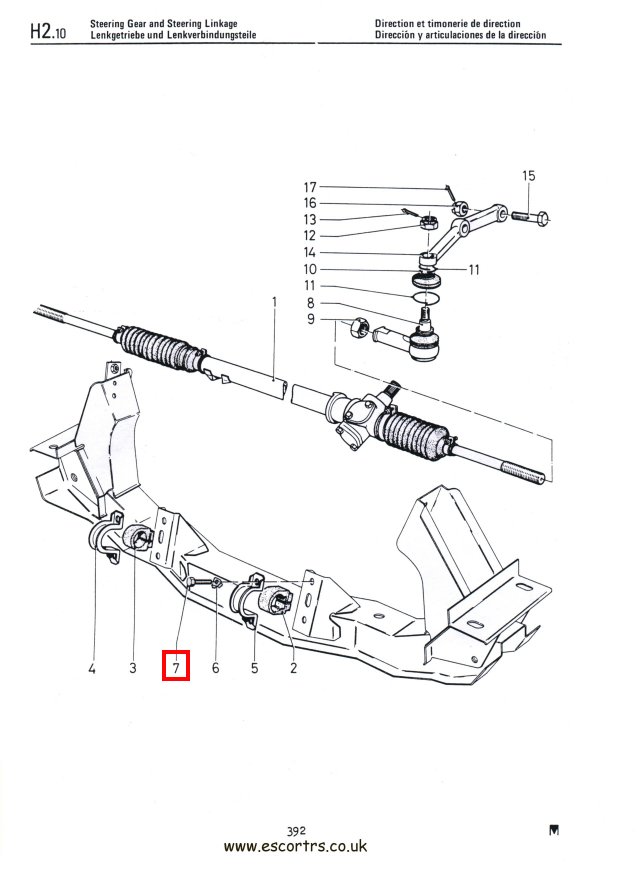 Ford escort steering rack dimensions #5