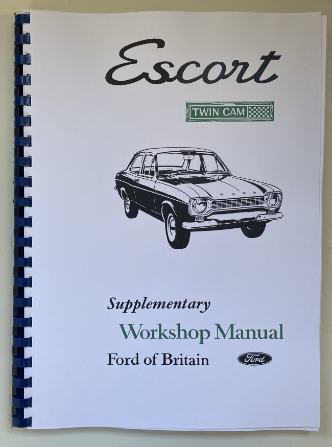 Mk1 Escort Twin Cam Supplementary Workshop Manual £22.50